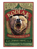 Kodiak, Alaska - Grizzly Bear Ale Affiches par Lantern Press 