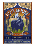 Minnesota - Blue Moose Pale Ale Prints by Lantern Press 