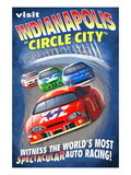 Indianapolis, Indiana - Indianapolis "Circle City" Art by Lantern Press 