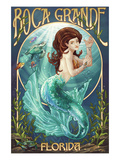 Boca Grande, Florida - Mermaid Prints by Lantern Press 