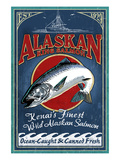Kenai River, Alaska - Salmon Prints by Lantern Press 