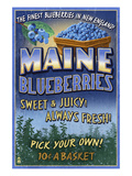 Maine Blueberries Posters par Lantern Press 