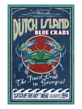 Dutch Island, Georgia - Blue Crabs Posters by Lantern Press 
