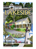Lakeside, Ohio - Montage Scenes Posters by Lantern Press 