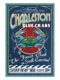 Charleston, South Carolina - Blue Crabs Posters par Lantern Press 