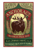 Anchorage, Alaska - Moose Head Ale Posters by Lantern Press 