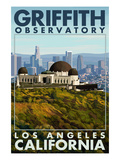 Griffith Observatory Day Scene - Los Angeles, California Posters by Lantern Press 
