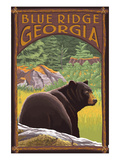 Blue Ridge, Georgia - Bear in Forest Prints by Lantern Press 