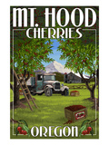 Mt. Hood, Oregon Cherries Posters by Lantern Press 