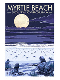 Myrtle Beach, South Carolina - Baby Sea Turtles Prints by Lantern Press 