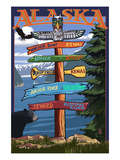 Soldotna, Alaska - Sign Destinations Prints by Lantern Press 