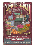 Portland, Oregon - Farmer's Market Posters by Lantern Press 