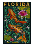 Koi Paper Mosaic - Florida Lámina por Lantern Press