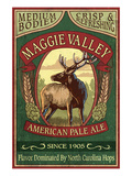 Maggie Valley, North Carolina - Elk Pale Ale Prints by Lantern Press 