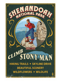 Shenandoah National Park, Virginia - Climb Stony Man Prints by Lantern Press 