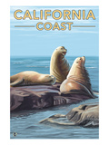 California Coast - Sea Lions Posters by Lantern Press 