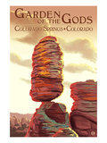 Colorado Springs, Colorado - Garden of the Gods, Balanced Rock Poster by Lantern Press 