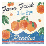 Vintage Fruit Square IV Giclee Print by Wild Apple Portfolio