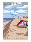 Jockey's Ridge Hang Gliders - Outer Banks, North Carolina Print by Lantern Press 