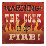 The Cook is on Fire Giclee Print by Pela Studio