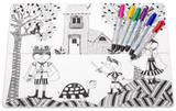 Hide & Seek Color Me Placemat Set Craft Supplies