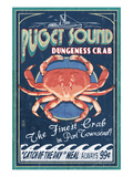 Port Townsend, Washington - Dungeness Crab Poster by Lantern Press 