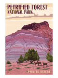 Painted Desert - Petrified Forest National Park Print by Lantern Press 