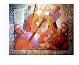 Jazz Attitudes Premium Giclee Print by Roger Burgi