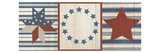 Americana Stars and Stripes I Giclee Print by Sarah Adams