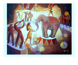 Sur La Piste Premium Giclee Print by Roger Burgi