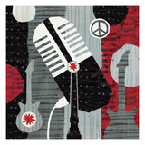 Rock 'n Roll Mic Giclee Print by Michael Mullan