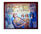 Le Port Ensoleille Premium Giclee Print by Roger Burgi