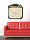 Plan Metro Créme - Medium Autocollant mural