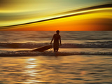 Sunset Surfer Photographic Print by Josh Adamski
