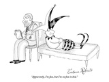 "Apparently, I'm fun, but I'm no fun in bed." - New Yorker Cartoon Premium Giclee Print by Victoria Roberts