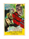 Return of the Vampire, Nina Foch, Matt Willis, Bela Lugosi, 1944 Poster