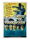 House of Frankenstein, Boris Karloff, Lon Chaney Jr., John Carradine, J. Carrol Naish, 1944 Prints