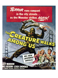The Creature Walks Among Us, Bottom From Left: Leigh Snowden, Jeff Morrow, Rex Reason, 1956 Print