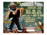 Forbidden Planet, Left: Robby the Robot, Lower Right: Leslie Nielsen, 1956 Prints