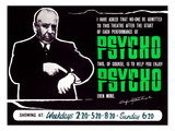 Psycho, Director Alfred Hitchcock On A British Quad, 1960 Prints