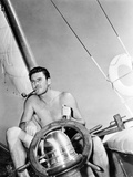 Errol Flynn Relaxing on His Yacht, October 20, 1937 Prints