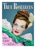 True Romances Vintage Magazine - February 1947 - Hazel McFerrin model Giclee Print