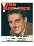 True Romances Vintage Magazine August 1937 Errol Flynn Warner Bros. Painted Giclee Print by Georgia Warren