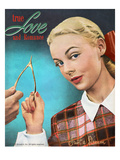 True Love and Romance Vintage Magazine - November 1947 - Kodachrome Giclee Print by Charles Kellaway
