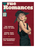True Romances Vintage Magazine - January 1937 - Carole Lombard painted Giclee Print by Georgia Warren