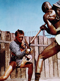 Spartacus, Kirk Douglas, Woody Strode, 1960 Photographie