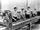Modern Times, Charlie Chaplin, Tiny Sandford, 1936 Photo