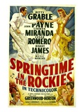Springtime In The Rockies, Cesar Romero, Betty Grable, Carmen Miranda, John Payne, 1942 Poster Springtime In The Rockies, Cesar Romero, Betty Grable, Carmen Miranda, John Payne, 1942 Poster