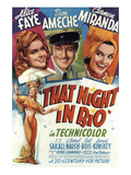 That Night In Rio, Alice Faye, Don Ameche, Carmen Miranda, 1941 Posters