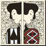 Silhouette I-II, C 1912 Reproducción en lienzo de la lámina por Gustav Klimt Silhouette I-II, C 1912 Reproducción en lienzo de la lámina por Gustav Klimt